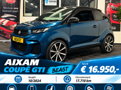 Aixam Coupé GTI Apple CarPlay brommobiel Microcar 45 km Beast